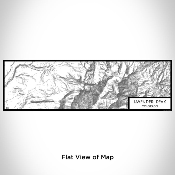 Flat View of Map Custom Lavender Peak Colorado Map Enamel Mug in Classic