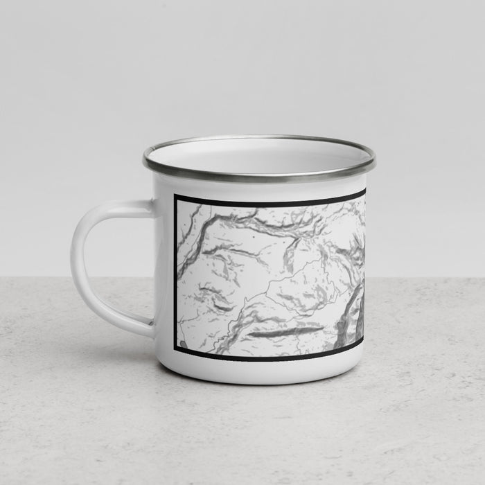Left View Custom Lavender Peak Colorado Map Enamel Mug in Classic