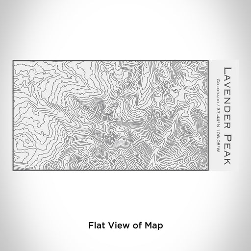 Rendered View of Lavender Peak Colorado Map Engraving on 17oz Stainless Steel Insulated Cola Bottle in White