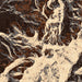 Lavender Peak Colorado Map Print in Ember Style Zoomed In Close Up Showing Details