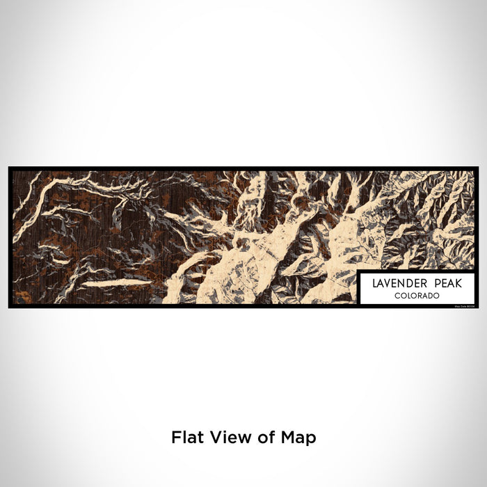 Flat View of Map Custom Lavender Peak Colorado Map Enamel Mug in Ember