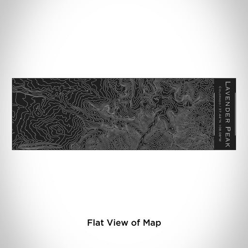 Rendered View of Lavender Peak Colorado Map Engraving on 10oz Stainless Steel Insulated Cup with Sliding Lid in Black