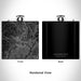 Rendered View of Lavender Peak Colorado Map Engraving on 6oz Stainless Steel Flask in Black