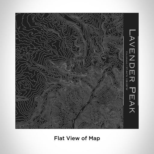 Rendered View of Lavender Peak Colorado Map Engraving on 17oz Stainless Steel Insulated Tumbler in Black