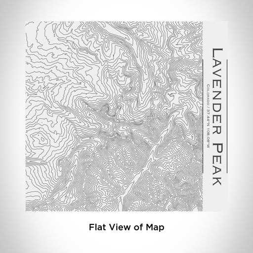 Rendered View of Lavender Peak Colorado Map Engraving on 17oz Stainless Steel Insulated Tumbler in White