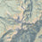 Lavender Peak Colorado Map Print in Woodblock Style Zoomed In Close Up Showing Details