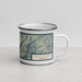 Right View Custom Lavender Peak Colorado Map Enamel Mug in Woodblock