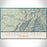 Lavender Peak Colorado Map Print Landscape Orientation in Woodblock Style With Shaded Background