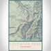 Lavender Peak Colorado Map Print Portrait Orientation in Woodblock Style With Shaded Background