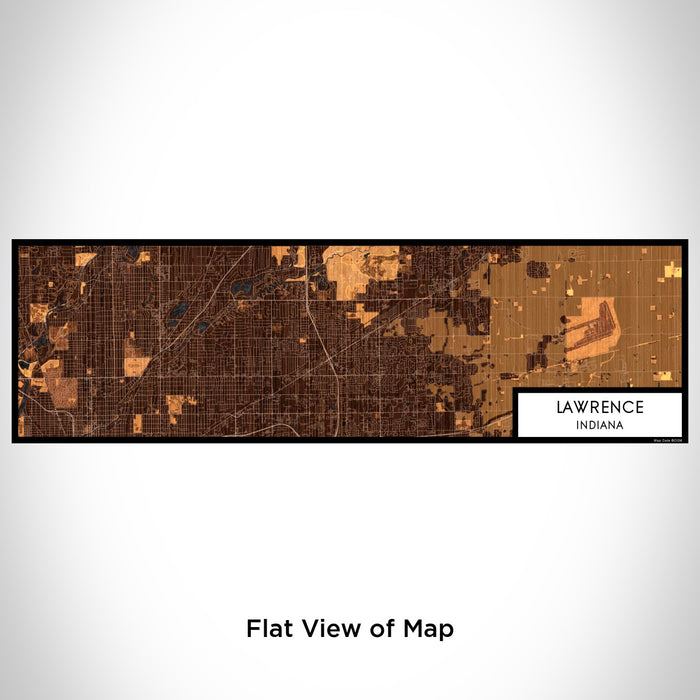 Flat View of Map Custom Lawrence Indiana Map Enamel Mug in Ember