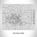 Rendered View of Lawrence Kansas Map Engraving on 20oz Stainless Steel Insulated Bottle with Bamboo Top