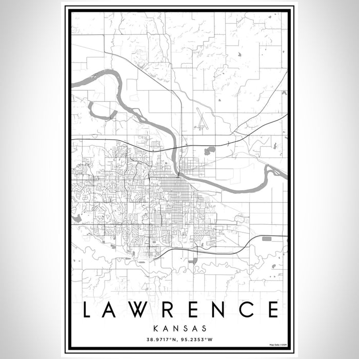 Lawrence Map Lawrence - Kansas Map Print in Classic — JACE Maps