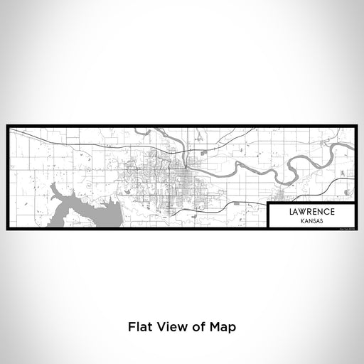 Flat View of Map Custom Lawrence Kansas Map Enamel Mug in Classic