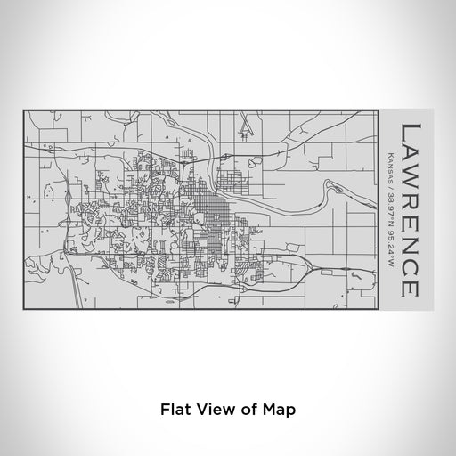 Rendered View of Lawrence Kansas Map Engraving on 17oz Stainless Steel Insulated Cola Bottle