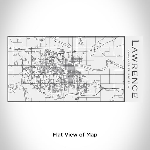 Rendered View of Lawrence Kansas Map Engraving on 17oz Stainless Steel Insulated Cola Bottle in White