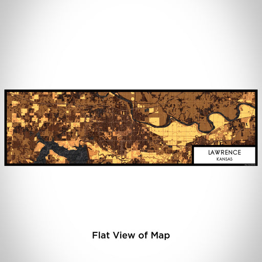 Flat View of Map Custom Lawrence Kansas Map Enamel Mug in Ember