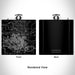 Rendered View of Lawrence Kansas Map Engraving on 6oz Stainless Steel Flask in Black