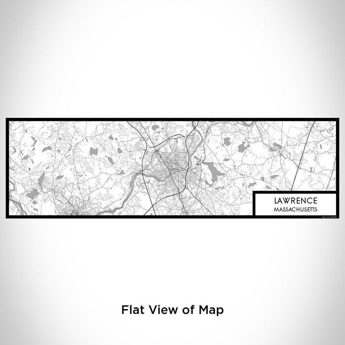 Flat View of Map Custom Lawrence Massachusetts Map Enamel Mug in Classic
