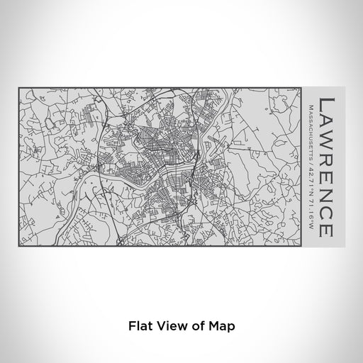 Rendered View of Lawrence Massachusetts Map Engraving on 17oz Stainless Steel Insulated Cola Bottle