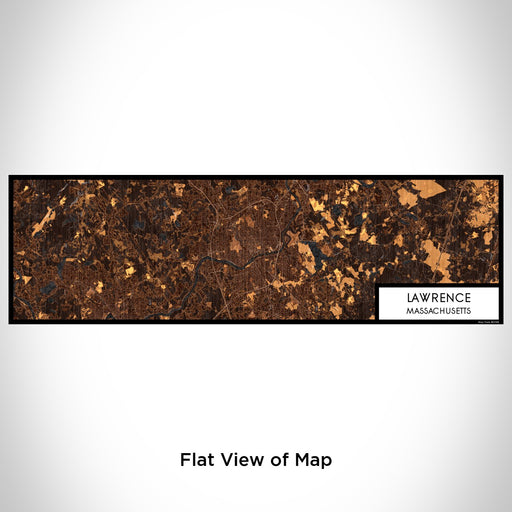 Flat View of Map Custom Lawrence Massachusetts Map Enamel Mug in Ember