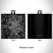 Rendered View of Lawrence Massachusetts Map Engraving on 6oz Stainless Steel Flask in Black
