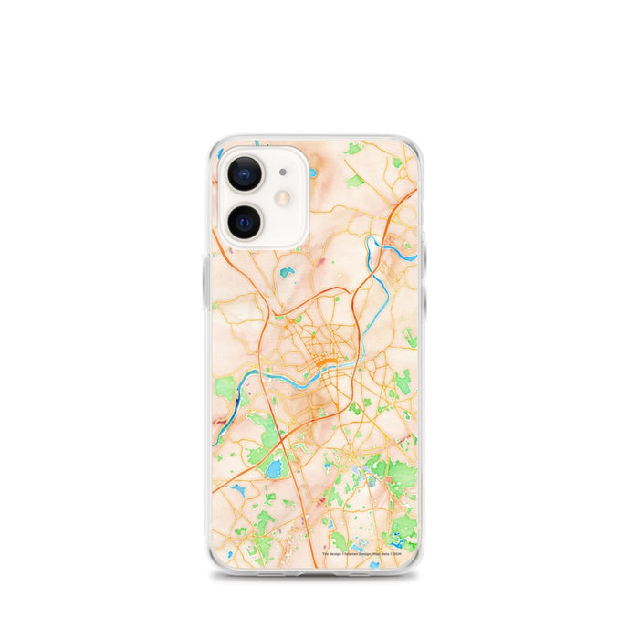 Custom Lawrence Massachusetts Map iPhone 12 mini Phone Case in Watercolor
