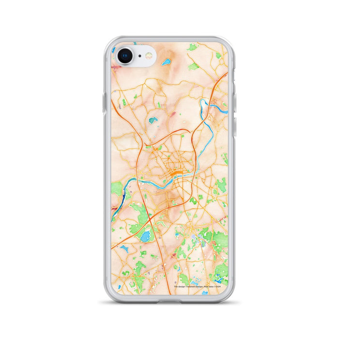 Custom Lawrence Massachusetts Map iPhone SE Phone Case in Watercolor