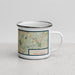 Right View Custom Lawrence Massachusetts Map Enamel Mug in Woodblock
