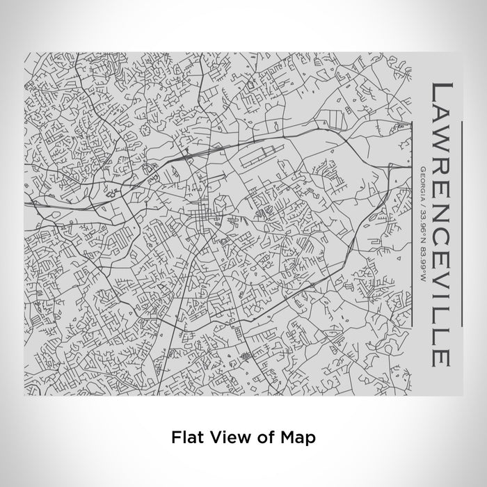 Rendered View of Lawrenceville Georgia Map Engraving on 20oz Stainless Steel Insulated Bottle with Bamboo Top
