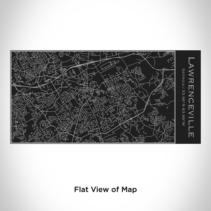 Rendered View of Lawrenceville Georgia Map Engraving on 17oz Stainless Steel Insulated Cola Bottle in Black