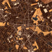Lawrenceville Georgia Map Print in Ember Style Zoomed In Close Up Showing Details