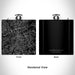 Rendered View of Lawrenceville Georgia Map Engraving on 6oz Stainless Steel Flask in Black
