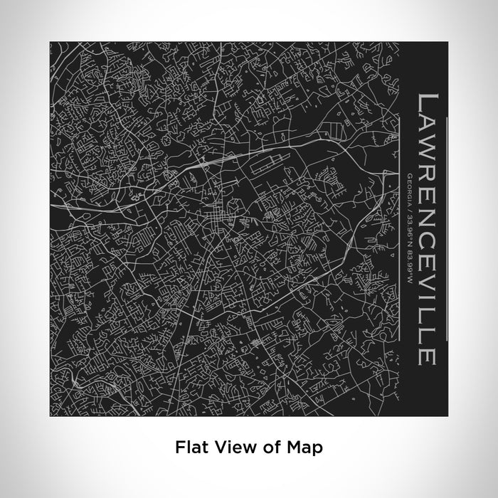 Rendered View of Lawrenceville Georgia Map Engraving on 17oz Stainless Steel Insulated Tumbler in Black