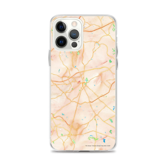 Custom Lawrenceville Georgia Map iPhone 12 Pro Max Phone Case in Watercolor