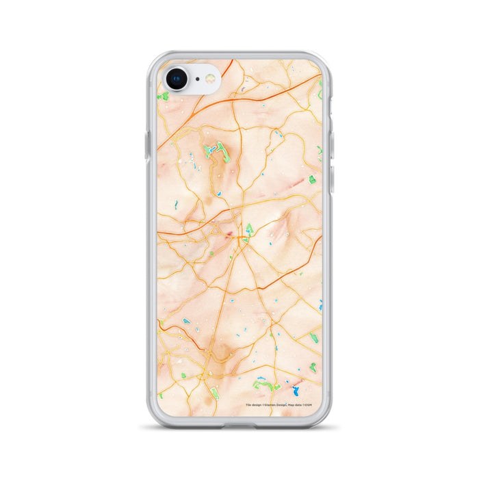 Custom Lawrenceville Georgia Map Phone Case in Watercolor