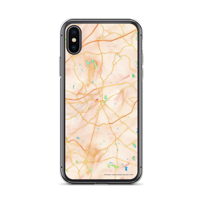 Custom Lawrenceville Georgia Map Phone Case in Watercolor