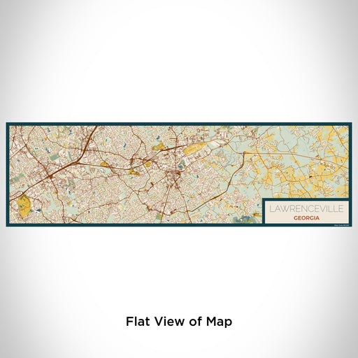 Flat View of Map Custom Lawrenceville Georgia Map Enamel Mug in Woodblock
