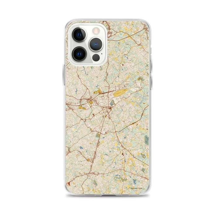 Custom Lawrenceville Georgia Map iPhone 12 Pro Max Phone Case in Woodblock