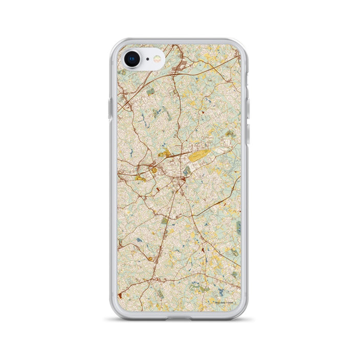 Custom Lawrenceville Georgia Map Phone Case in Woodblock