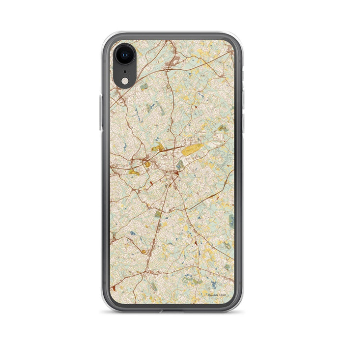 Custom Lawrenceville Georgia Map Phone Case in Woodblock