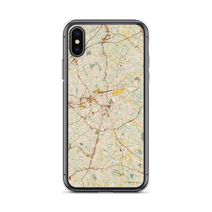 Custom Lawrenceville Georgia Map Phone Case in Woodblock