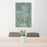 24x36 Lawton Oklahoma Map Print Portrait Orientation in Afternoon Style Behind 2 Chairs Table and Potted Plant