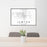 24x36 Lawton Oklahoma Map Print Lanscape Orientation in Classic Style Behind 2 Chairs Table and Potted Plant
