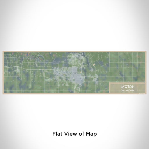 Flat View of Map Custom Lawton Oklahoma Map Enamel Mug in Afternoon