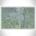 Lawton Oklahoma Map Print Landscape Orientation in Afternoon Style With Shaded Background