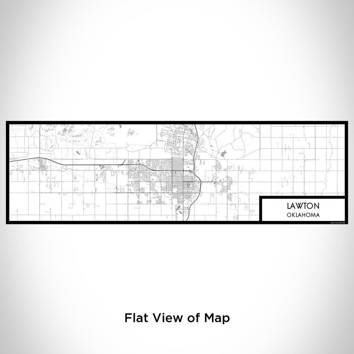 Flat View of Map Custom Lawton Oklahoma Map Enamel Mug in Classic