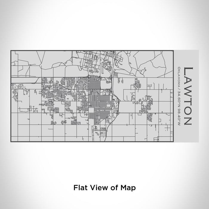 Rendered View of Lawton Oklahoma Map Engraving on 17oz Stainless Steel Insulated Cola Bottle