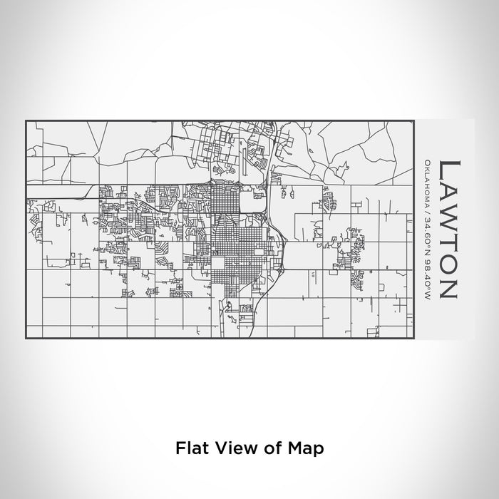 Rendered View of Lawton Oklahoma Map Engraving on 17oz Stainless Steel Insulated Cola Bottle in White