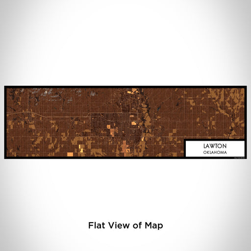 Flat View of Map Custom Lawton Oklahoma Map Enamel Mug in Ember
