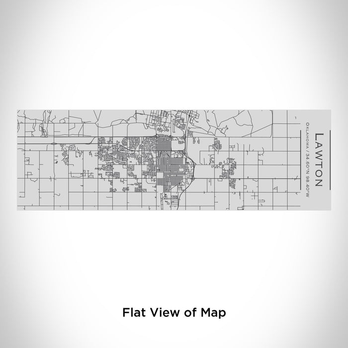 Rendered View of Lawton Oklahoma Map Engraving on 10oz Stainless Steel Insulated Cup with Sipping Lid